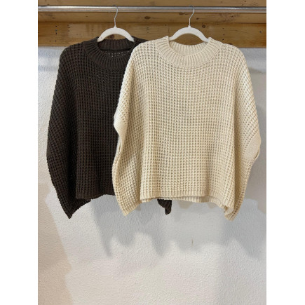 JERSEY PONCHO MARRÓN