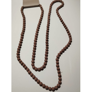 COLLAR CUENTAS MARRON