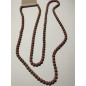 COLLAR CUENTAS MARRON