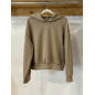 SUDADERA BEIGE CON CAPUCHA