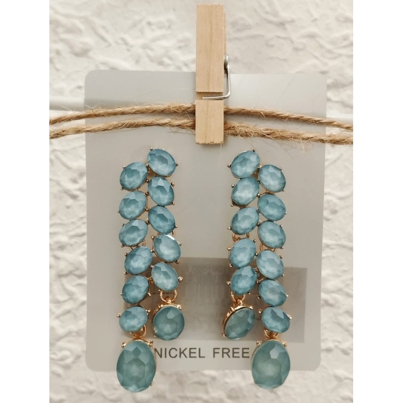 PENDIENTES JULIETA AGUAMARINA