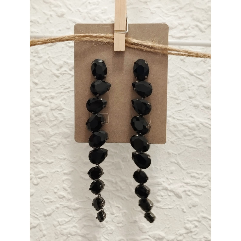 PENDIENTES MÓNACO NEGROS