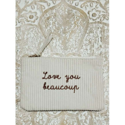 MONEDERO DE PANA BEIGE