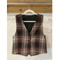 CHALECO CUADROS BURDEOS