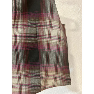 CHALECO CUADROS BURDEOS