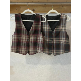 CHALECO CUADROS AZUL