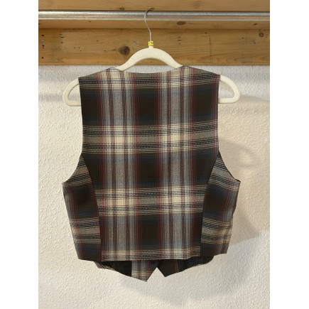 CHALECO CUADROS AZUL