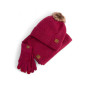 PACK GORRO, GUANTES Y BUFANDA BORDO