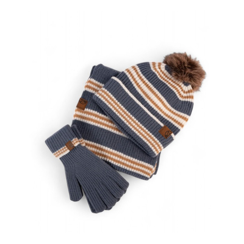 PACK GORRO, GUANTES Y CUELLO AZUL