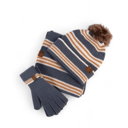 PACK GORRO, GUANTES Y CUELLO AZUL