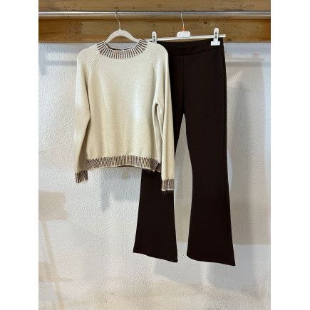 PANTALON FLARED CHOCO