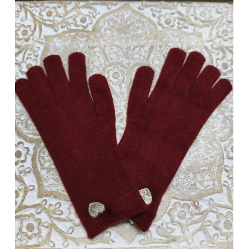 GUANTES ROJOS CORAZÓN