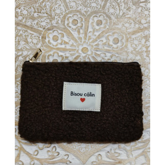 MONEDERO DE BORREGUILLO MARRÓN