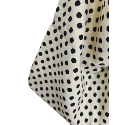 TOTE BAG BEIGE TOPOS NEGROS