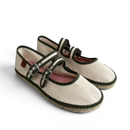 MERCEDITA DOBLE HEBILLA BEIGE