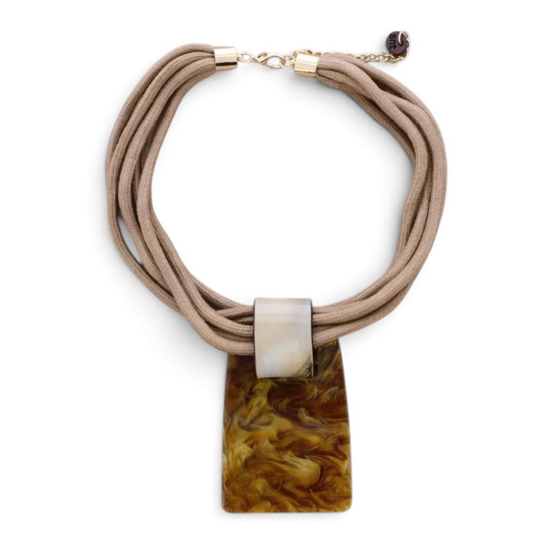 GARGANTILLA COLGANTE RECTANGULAR DORADO