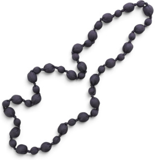 COLLAR BOLAS TELA DOS TAMAÑOS GRIS