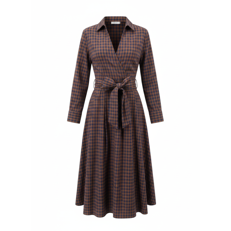 VESTIDO DE CUADROS CAMISERO
