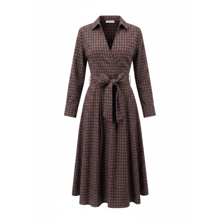 VESTIDO DE CUADROS CAMISERO