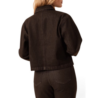 Cazadora vaquera marrón oscuro para mujer | COCCO