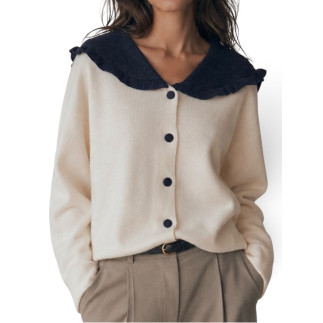 Chaqueta de punto con cuello babero | COCCO