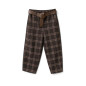 PANTALÓN BARREL CUADROS MARRÓN PANTALÓN BARREL CUADROS MARRÓN