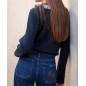 CARDIGAN AZUL CON CUELLOS