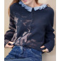 CARDIGAN AZUL CON CUELLOS