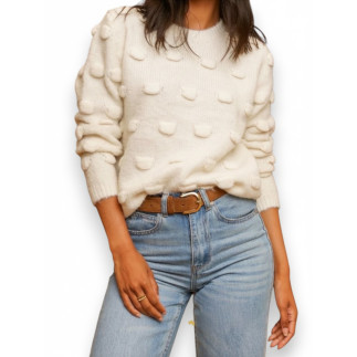 Jersey de punto con relieve y manga larga | COCCO