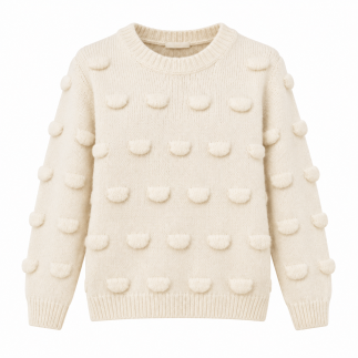Jersey de punto con relieve y manga larga | COCCO