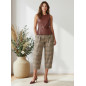 PANTALON BARREL CROPPED DE CUADROS PANTALON BARREL CROPPED DE CUADROS