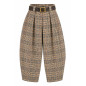 PANTALON BARREL CROPPED DE CUADROS PANTALON BARREL CROPPED DE CUADROS
