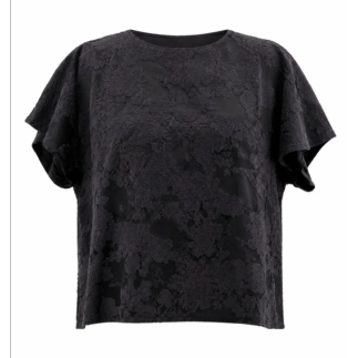 TOP DE MANGA CORTA CON TEXTURA FLORAL | COCCO