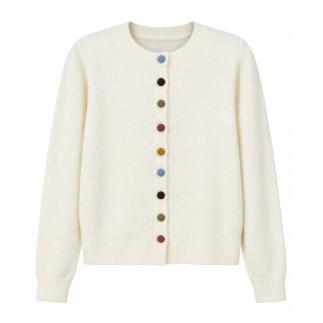 CHAQUETA DE PUNTO BEIGE