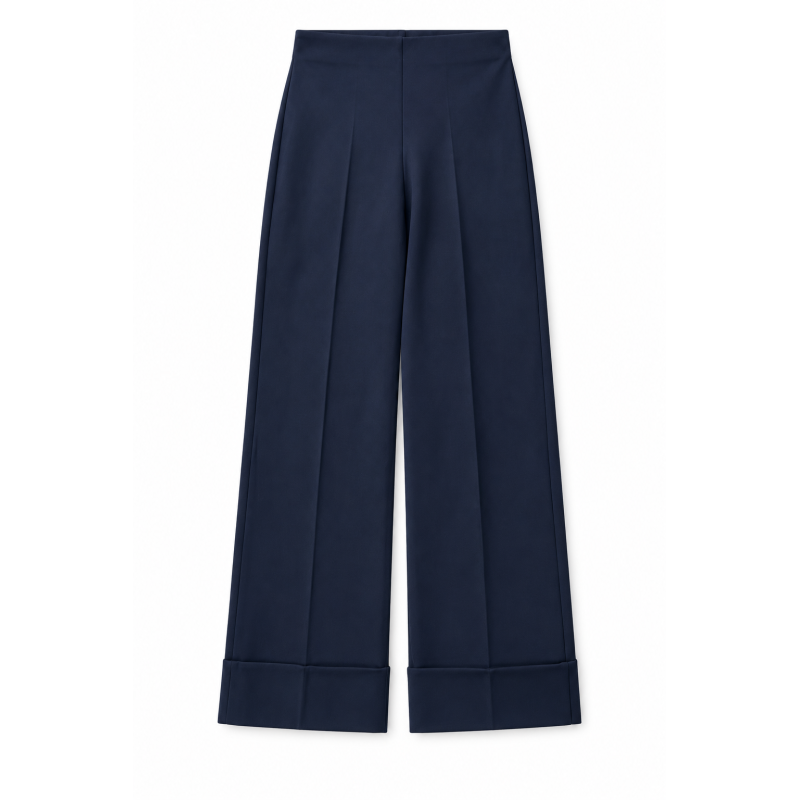 PANTALÓN RECTO ELÁSTICO AZUL PANTALÓN RECTO ELÁSTICO AZUL