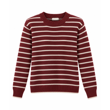 JERSEY DE RAYAS BURDEOS