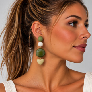PENDIENTES LARGOS CORA VERDE