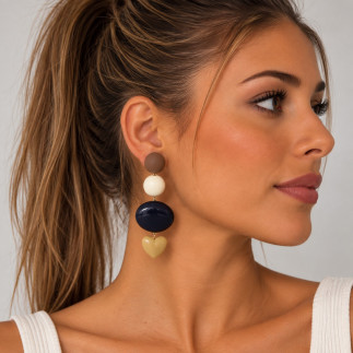 PENDIENTES LARGOS CORA NEGRO