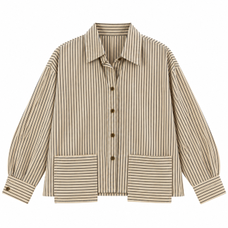 Camisa de rayas con bolsillos | COCCO