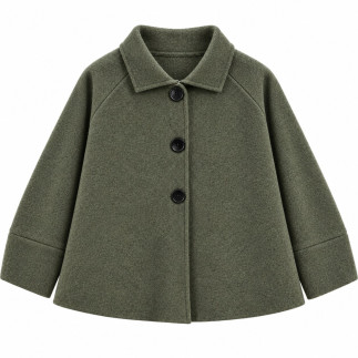 Chaqueta de punto grueso con cuello camisero | COCCO