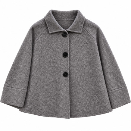 CHAQUETA DE PUNTO CON CUELLO CAMISERO GRIS