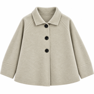 Chaqueta de punto grueso con cuello camisero | COCCO